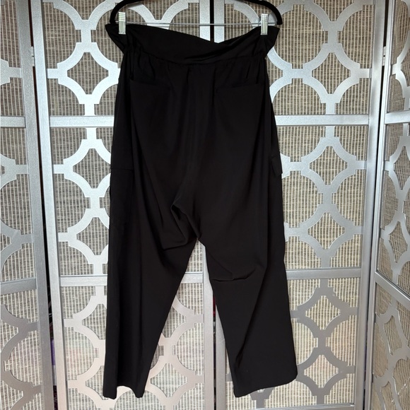 Black Tapered Track Pants with Elastic Waistband - Picture 7 of 8